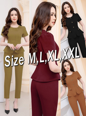 Set nguyên bộ quần dài áo đính nơ xinh xắn