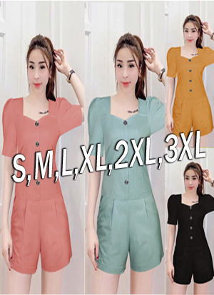 Set nguyên bộ quần short áo tay phồng xinh xắn