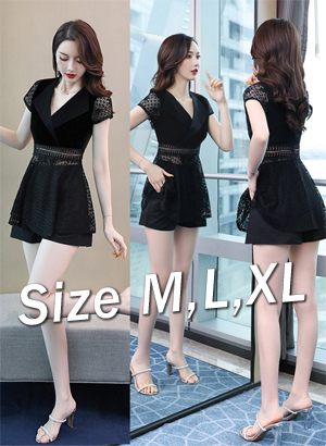 Set nguyên bộ áo phối ren quần short dây kéo 2 túi xinh xắn