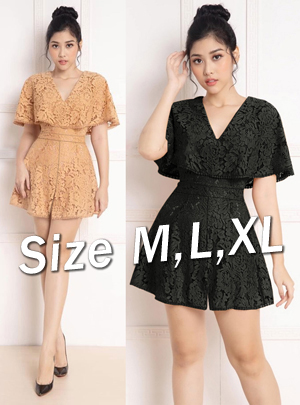 Jum short ren cổ tim tay ngắn siêu xinh