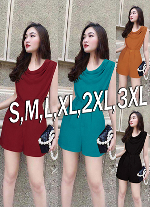 Set nguyên bộ quần short lưng thun áo cổ đỗ xinh xắn