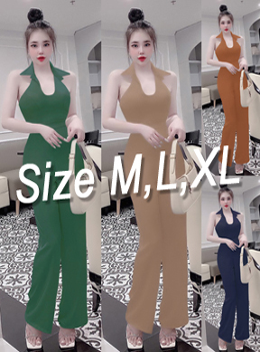 Jum dài ống suông áo sơ mi cổ yếm khoét ngực xinh xắn