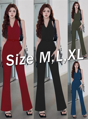Jum dài ống loe cổ sơ mi dây kéo lưng kèm bell xinh xắn