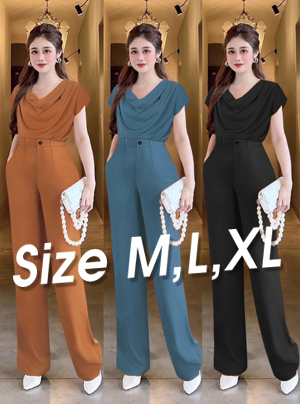 Set nguyên bộ áo tay chờm cổ đổ quần ống suông xinh xắn